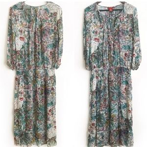 Sundance | 10 Silk Printed Keyhole Maxi Dress